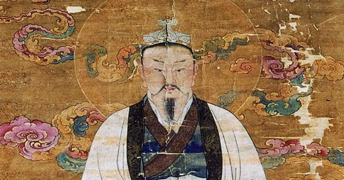 Mythic portrait of the Jade Emperor as an exalted heavenly sovereign