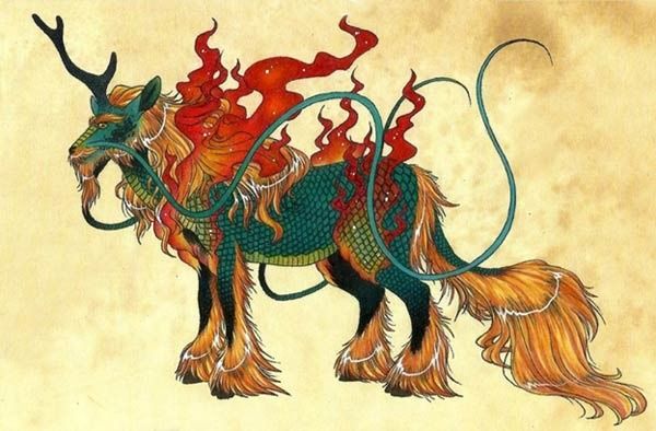 Qilin mythical creature in traditional Chinese art