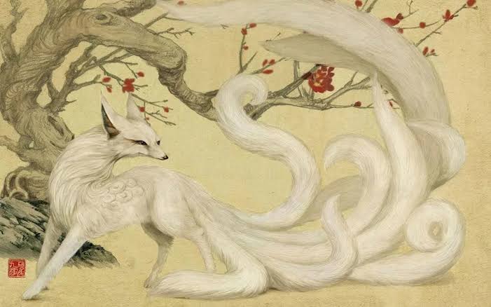 Chinese mythology figures gathered in a celestial landscape