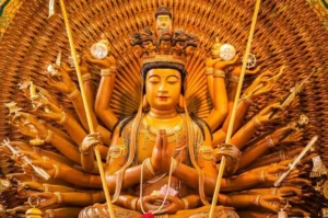 buddhism blending with traditional chinese mythology and religious culture