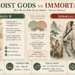 difference between taoist gods and immortals a clear guide