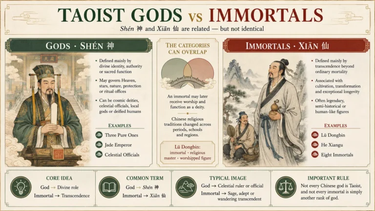 difference between taoist gods and immortals a clear guide