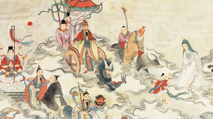 Taoist celestial deity contrasted with an immortal associated with spiritual cultivation and transcendence