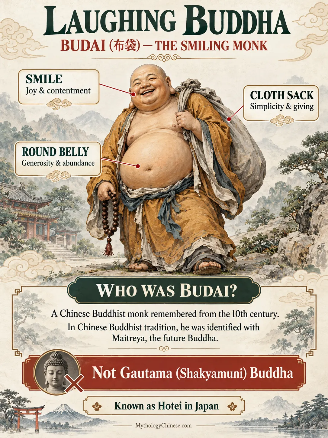 laughing buddha infographic poster
