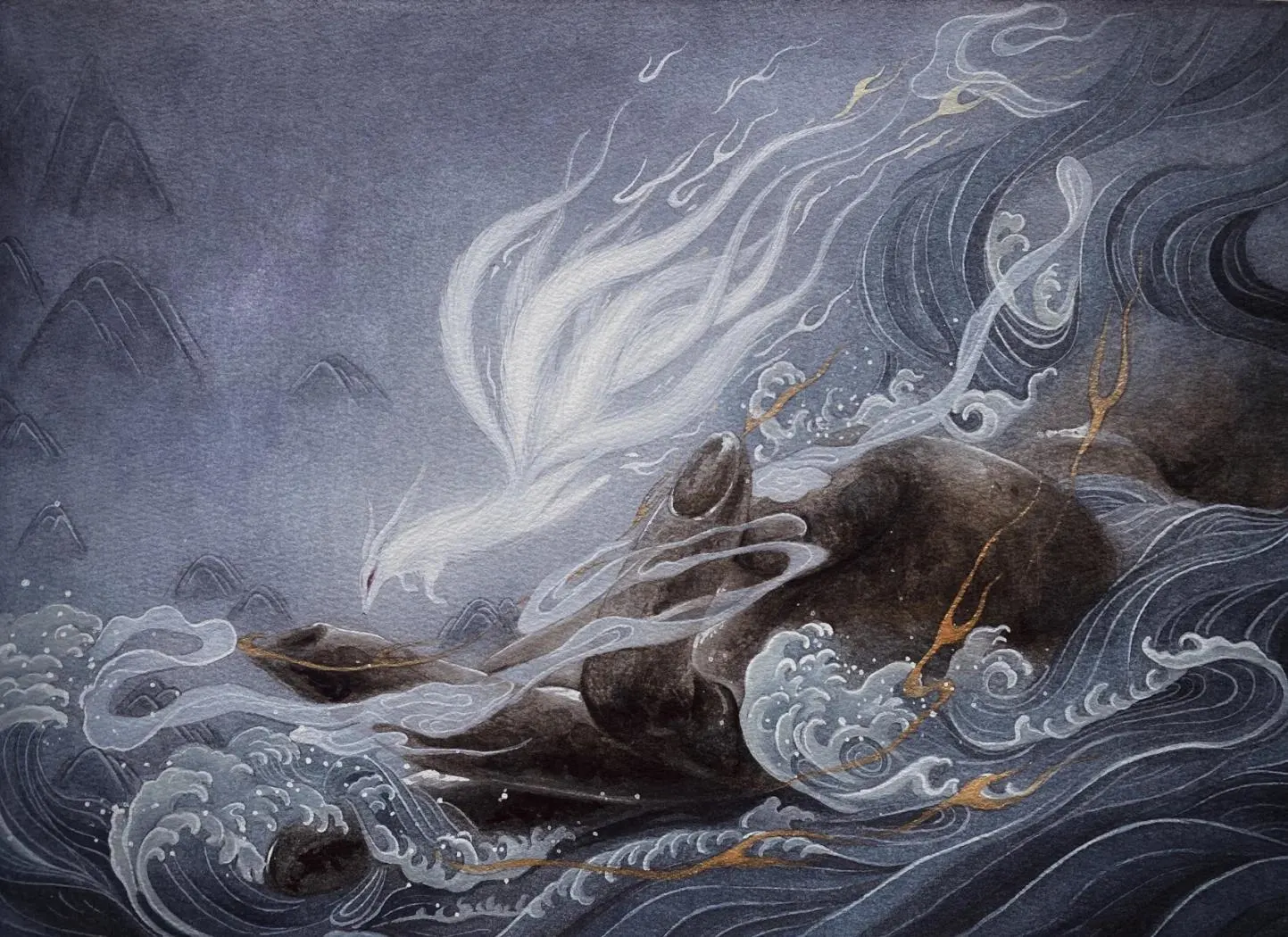 Nine-tailed fox as a mythical beast of Qingqiu Mountain in the Classic of Mountains and Seas tradition