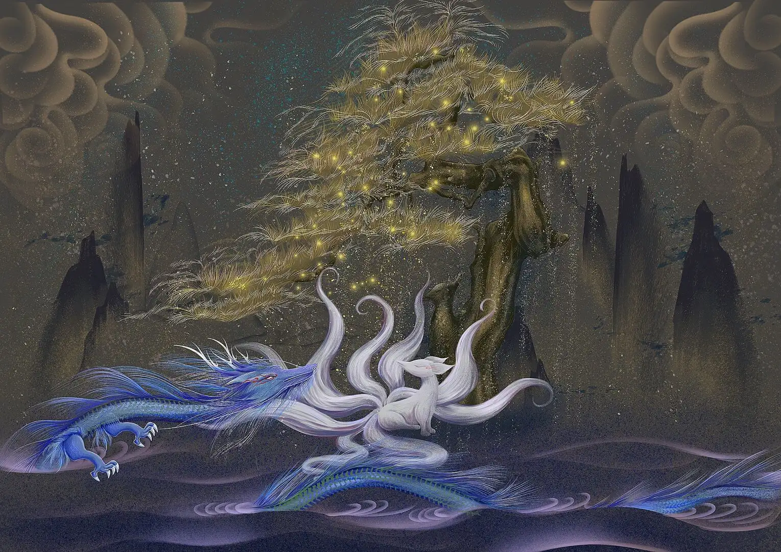 Nine-tailed fox in later Chinese folklore and fox spirit traditions